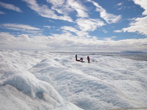 Cryoconite researchers on the Greenland Ice Sheet 